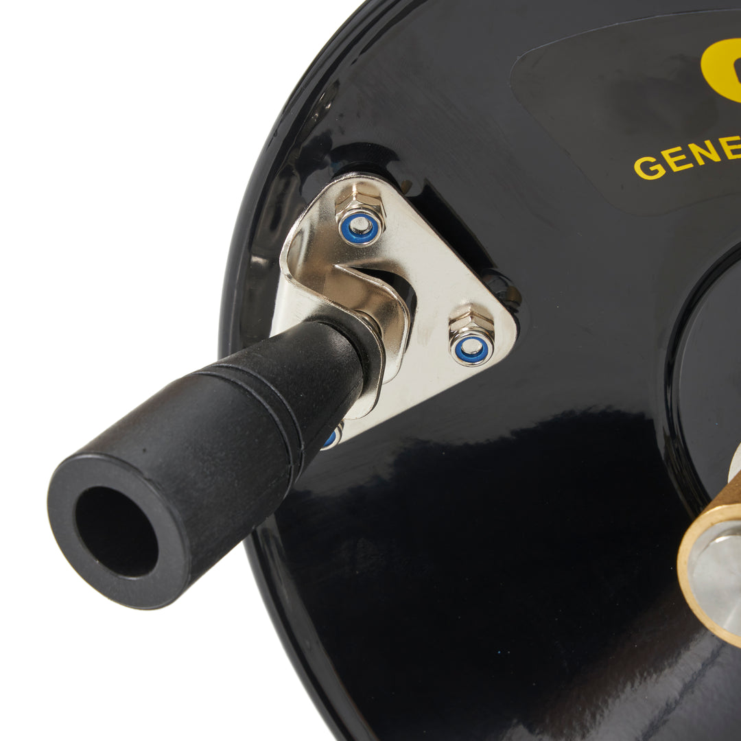 Apache Steel Pressure Washer Reel for 50 Foot Hose with Pump, Black (Open Box) - VMInnovations