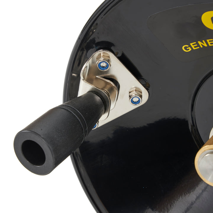 Apache Steel Pressure Washer Reel for 50 Foot Hose with Pump, Black (Open Box) - VMInnovations