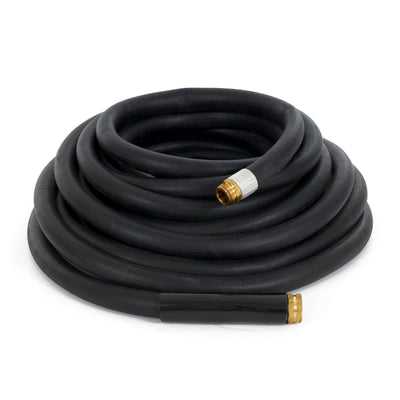 Apache 50 Foot Industrial Rubber Garden Water Hose with Brass Fittings (Used)