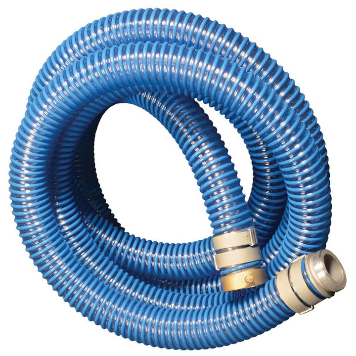 Apache 2 Inch Diameter 20 Foot Long 58 psi PVC Flexible Pool Hose, Blue (Used)