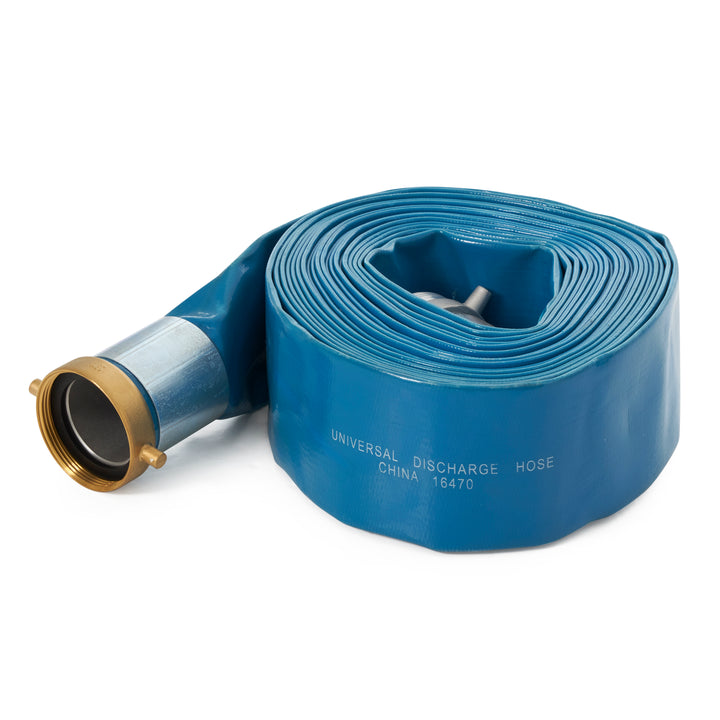 Apache 3 Inch Diameter 50 Foot Length 55 psi PVC Lay Flat Hose, Blue (Open Box)