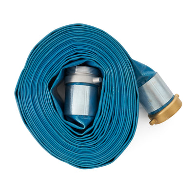 Apache 3 Inch Diameter 50 Foot Length 55 psi PVC Lay Flat Hose, Blue (Open Box)