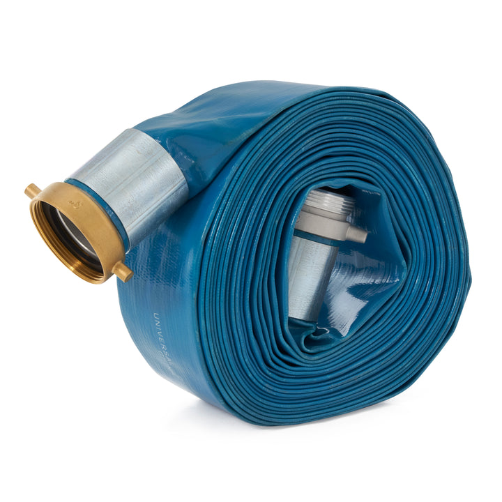 Apache 3 Inch Diameter 50 Foot Length 55 psi PVC Lay Flat Hose, Blue (Open Box)