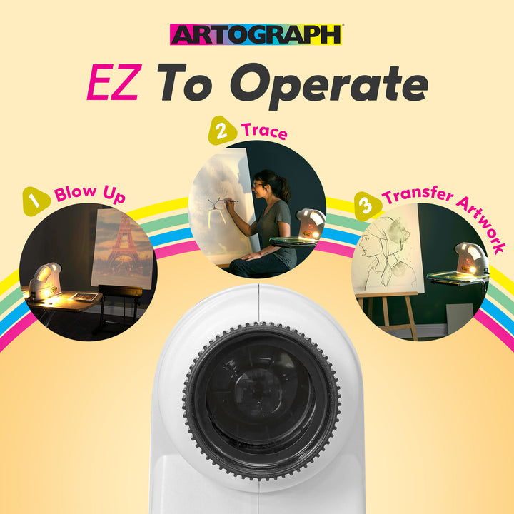 Artograph Tracer Portable 15W LED Art Projector with 163mm Lens, White (Used)