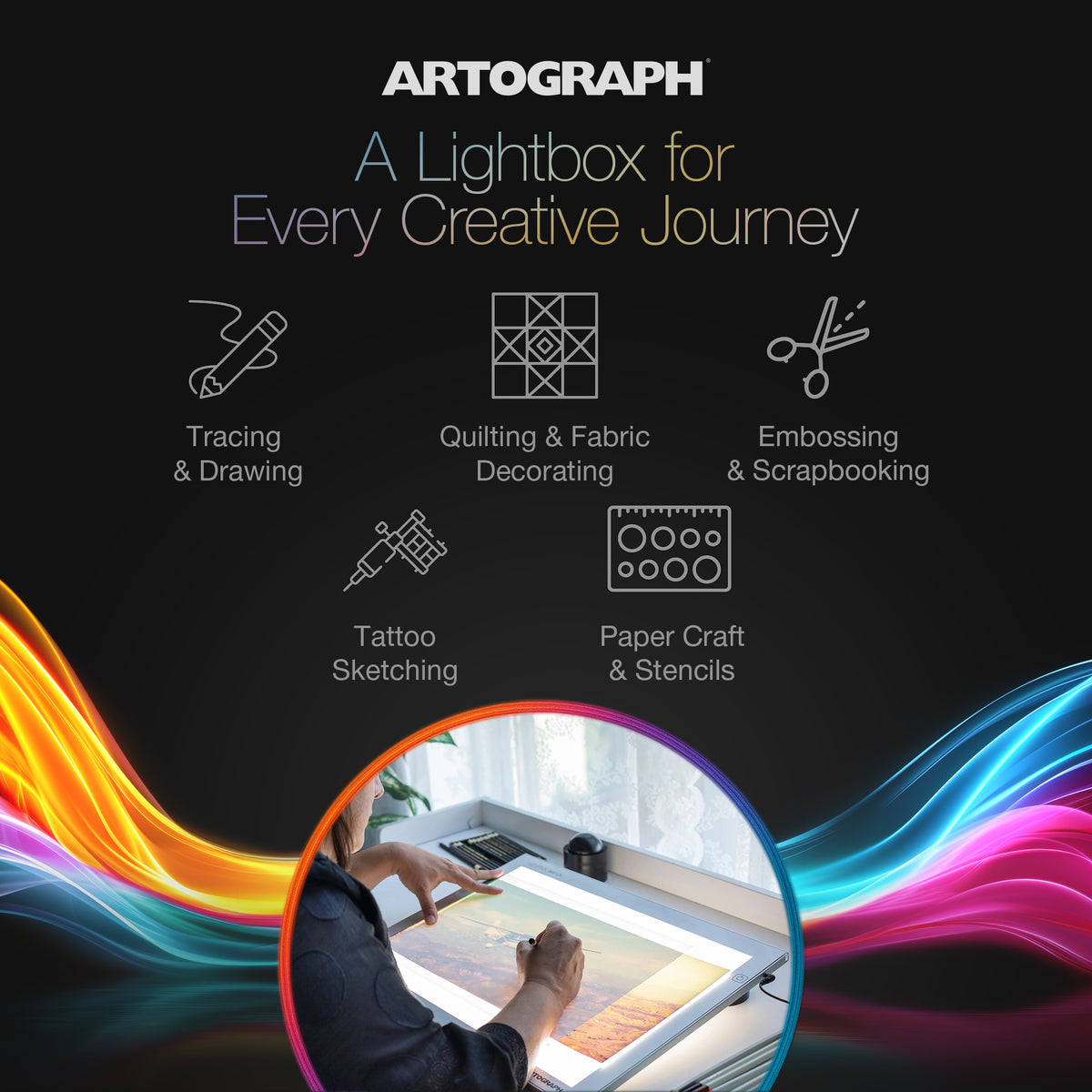 Artograph LightPad LX 940 12x17 Inch Art Tracing Light Box (Open Box) - VMInnovations