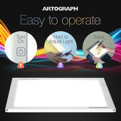 Artograph LightPad 930 LX, 12" x 9" Dimmable LED Light Box for Drawing & Tracing - VMInnovations