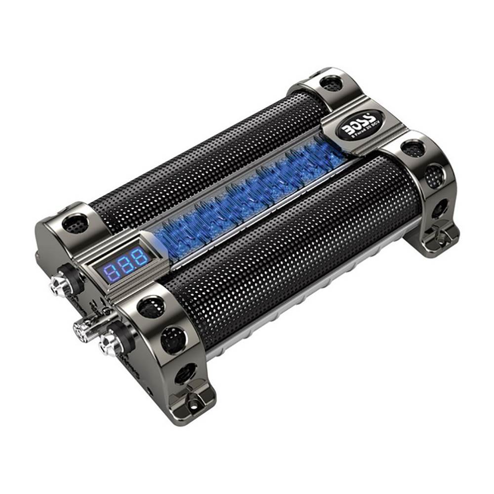 BOSS Audio CAP8 8 FARAD LED Digital Voltage Display Car Audio Power Capacitor - VMInnovations