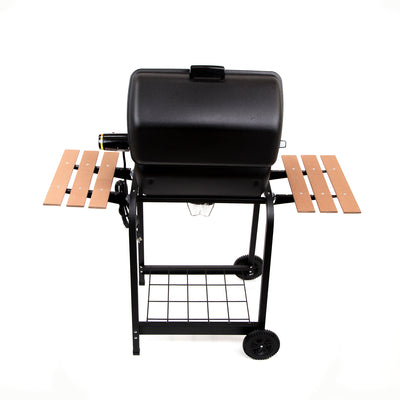 Americana 9325U8.181 Portable Electric Cart Grill with Two Folding Tables, Red - VMInnovations