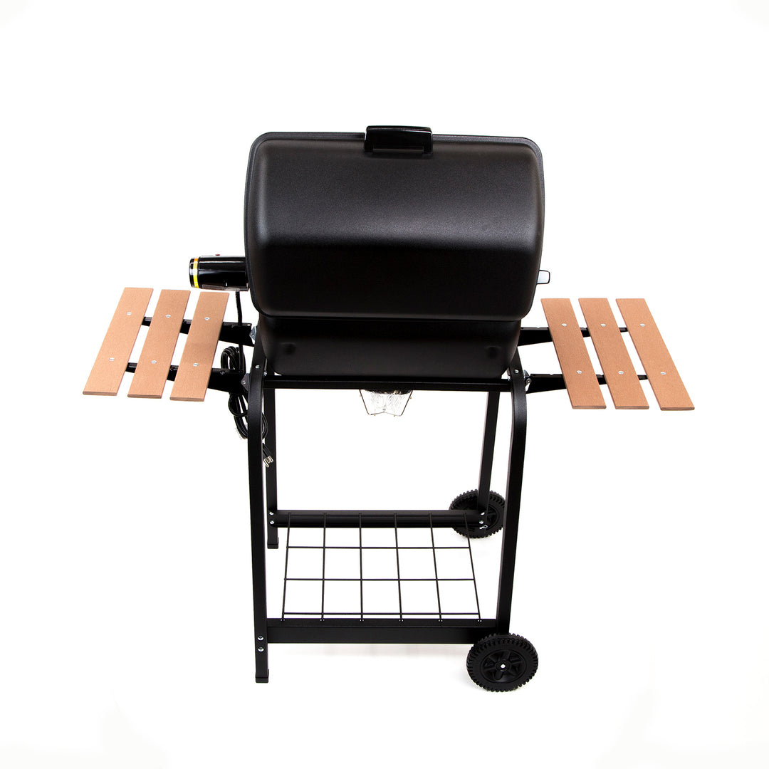 Americana Portable Electric Cart Grill with Two Folding Tables, Red (Open Box)