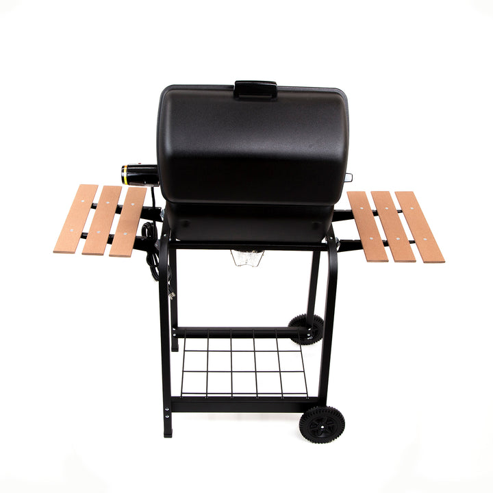 Americana Portable Electric Cart Grill with Two Folding Tables, Red (Open Box)