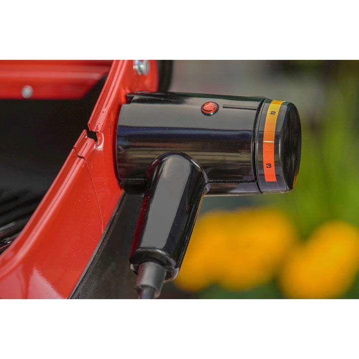 Americana Portable Electric Cart Grill with Two Folding Tables, Red (Open Box)