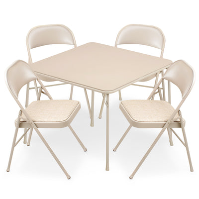 MECO 5 Piece 34x34 Card Table and 4 Chairs Folding Furniture Set (Open Box)