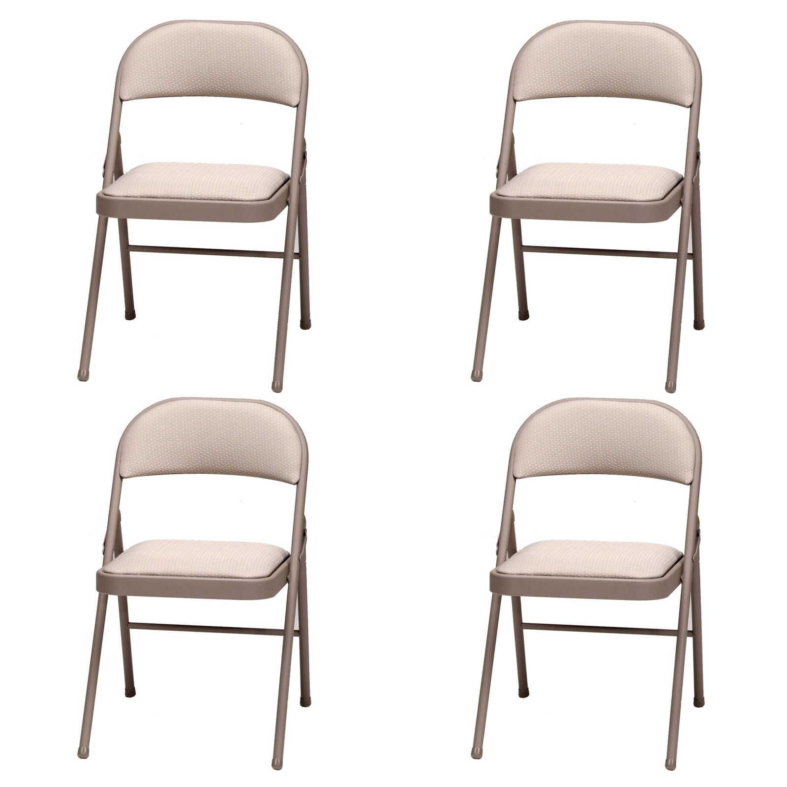 MECO Sudden Comfort Metal Fabric Padded Folding Chair (4 Pack) (Open Box) - VMInnovations