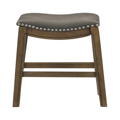 Homelegance 18" Dining Height Wooden Saddle Seat Barstool, Gray Brown (4 Pack) - VMInnovations