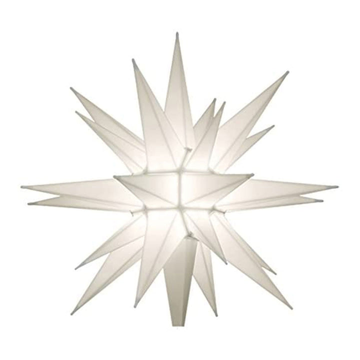 Keystone Holiday 12 Inch Prelit LED Christmas Star Tree Topper, White (Used)