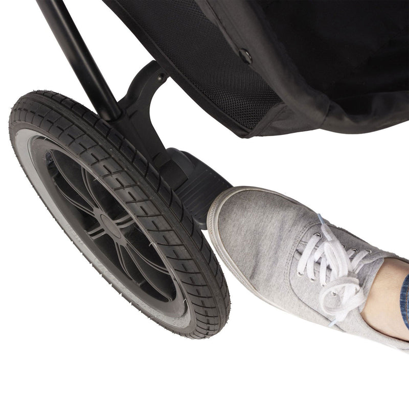 Evenflo Folio3 Stroller Jogger Travel System w/ LiteMax 35 Car Seat, Avenue Gray