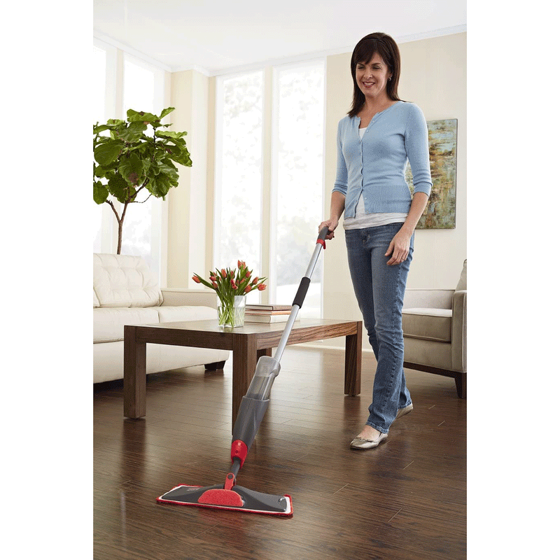 Rubbermaid Reveal Spray Mop Floor Cleaning Kit with Wet Pads and Refill Bottles
