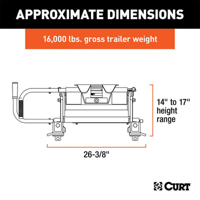 Curt 5th Wheel Slider Hitch With Roller for Short Bed Trucks, Black (Used)