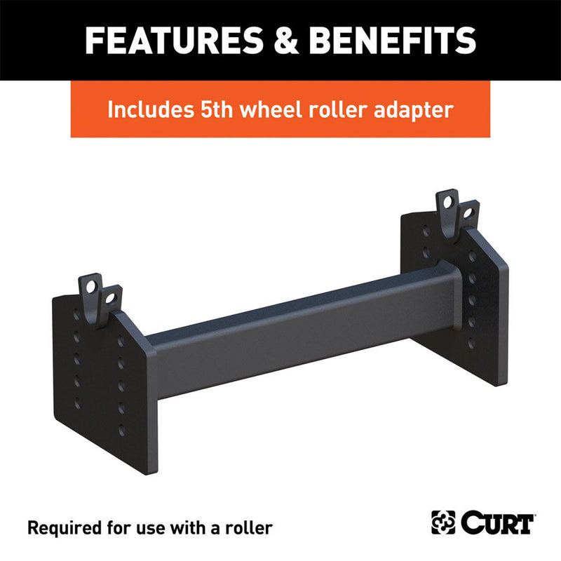 Curt 5th Wheel Slider Hitch With Roller for Short Bed Trucks, Black (Used)