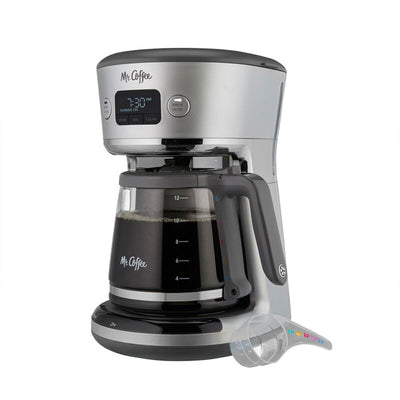 Mr. Coffee Easy Measure 12 Cup Programmable Digital Coffee Maker Gray (Open Box) - VMInnovations