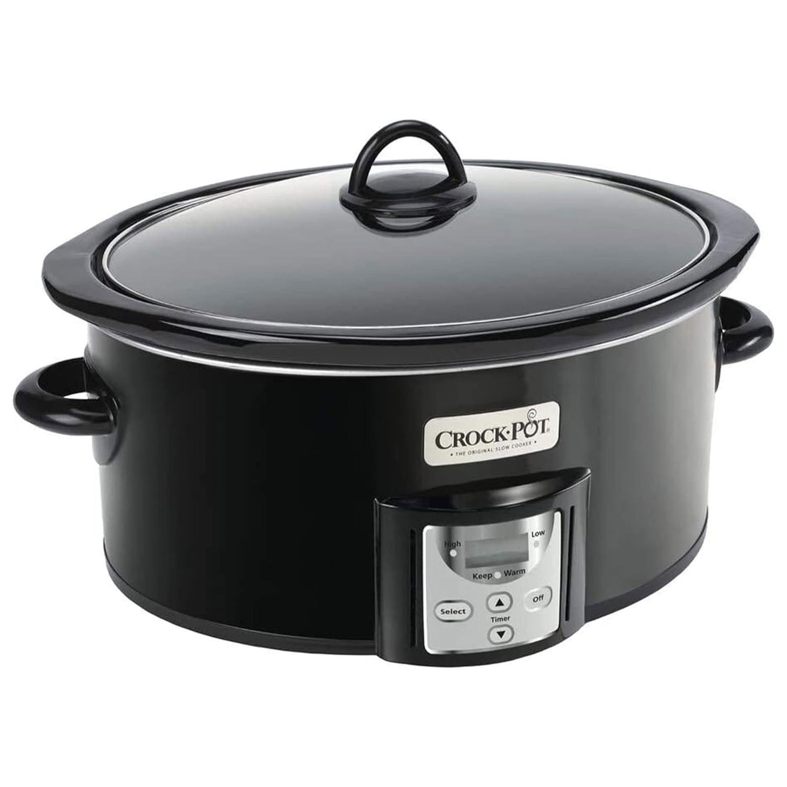 Crock-Pot 4 Quart Digital Count Down Food Slow Cooker Kitchen Appliance, Black - VMInnovations
