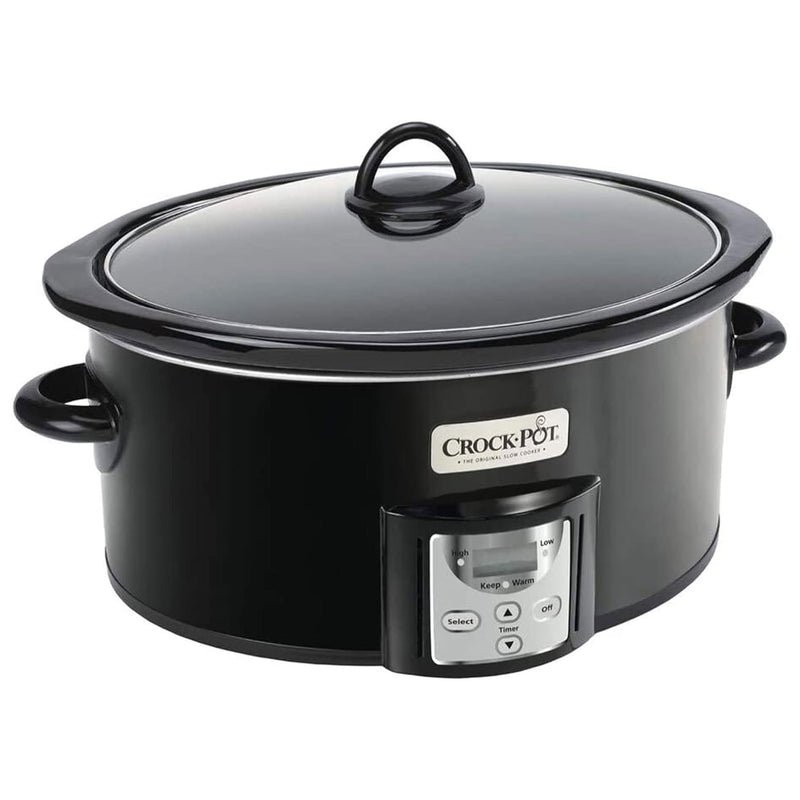 Crock-Pot 4 Qt Digital Count Down Slow Cooker Kitchen Appliance, Black(Open Box)