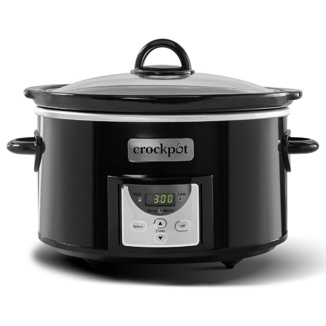 Crock-Pot 4 Qt Digital Count Down Food Slow Cooker Appliance, Black (Used)