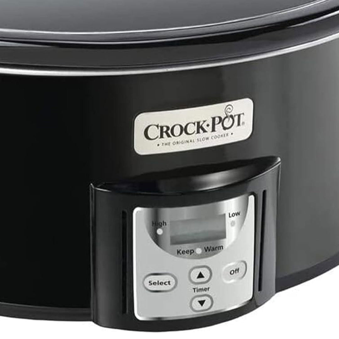 Crock-Pot 4 Quart Digital Count Down Food Slow Cooker Kitchen Appliance, Black