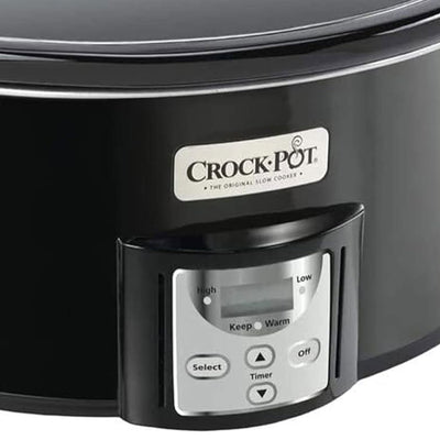 Crock-Pot 4 Qt Digital Count Down Food Slow Cooker Appliance, Black (Used) - VMInnovations