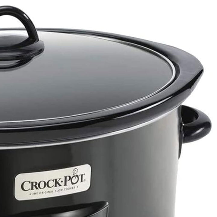 Crock-Pot 4 Quart Digital Count Down Food Slow Cooker Kitchen Appliance, Black