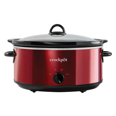 Crock-Pot 7 Qt Food Slow Cooker Home Cooking Kitchen Appliance, Red (Open Box)