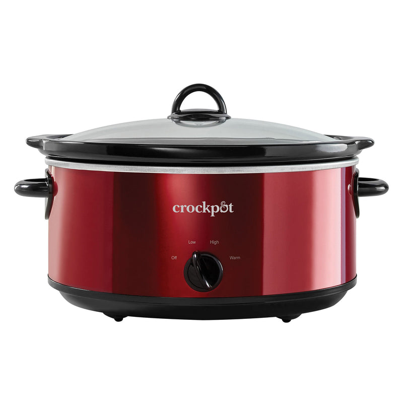 Crock-Pot 7 Qt Food Slow Cooker Home Cooking Kitchen Appliance, Red (Open Box)