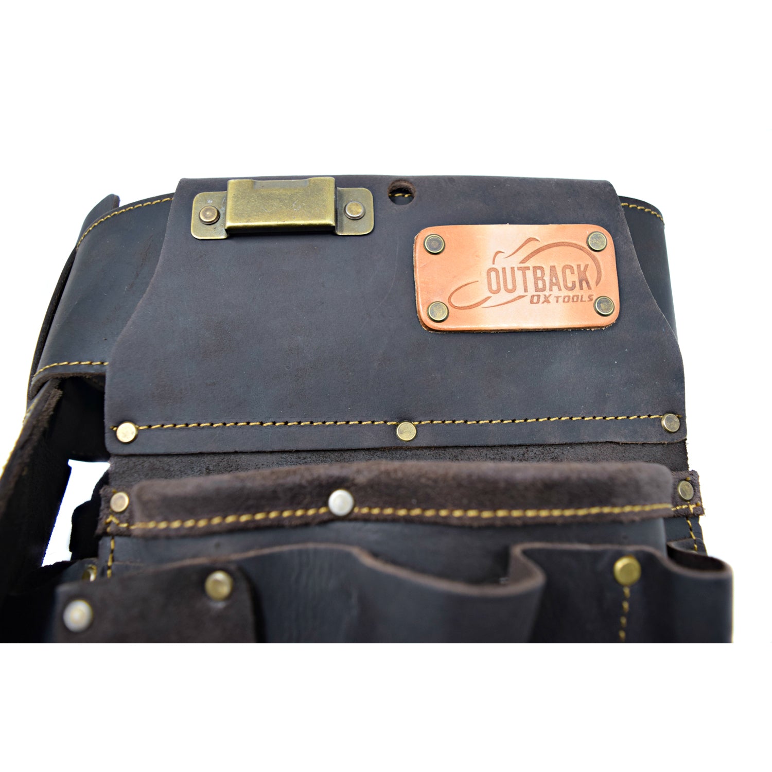 Outback OX Oil Tanned Leather 22 Tool Pockets Drywaller's Rig, Brown (Open Box)