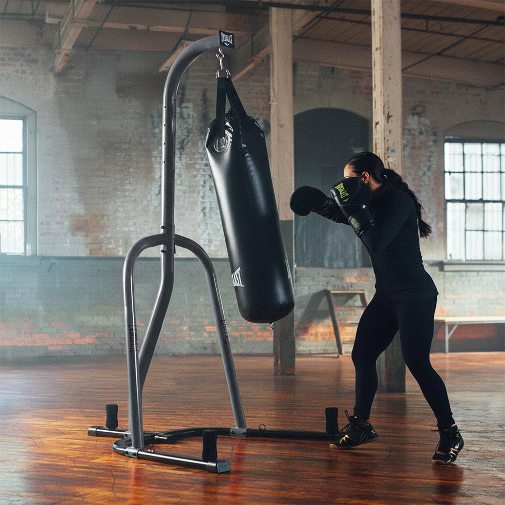 Everlast 100 Pound Max Heavy Duty Powder Coated Steel Bag Stand, Black (Used) - VMInnovations