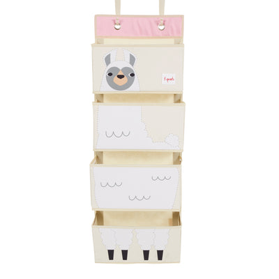 3 Sprouts Cute Storage Bin & Nursery Room Wall Hanging Basket Organizer, Llama - VMInnovations