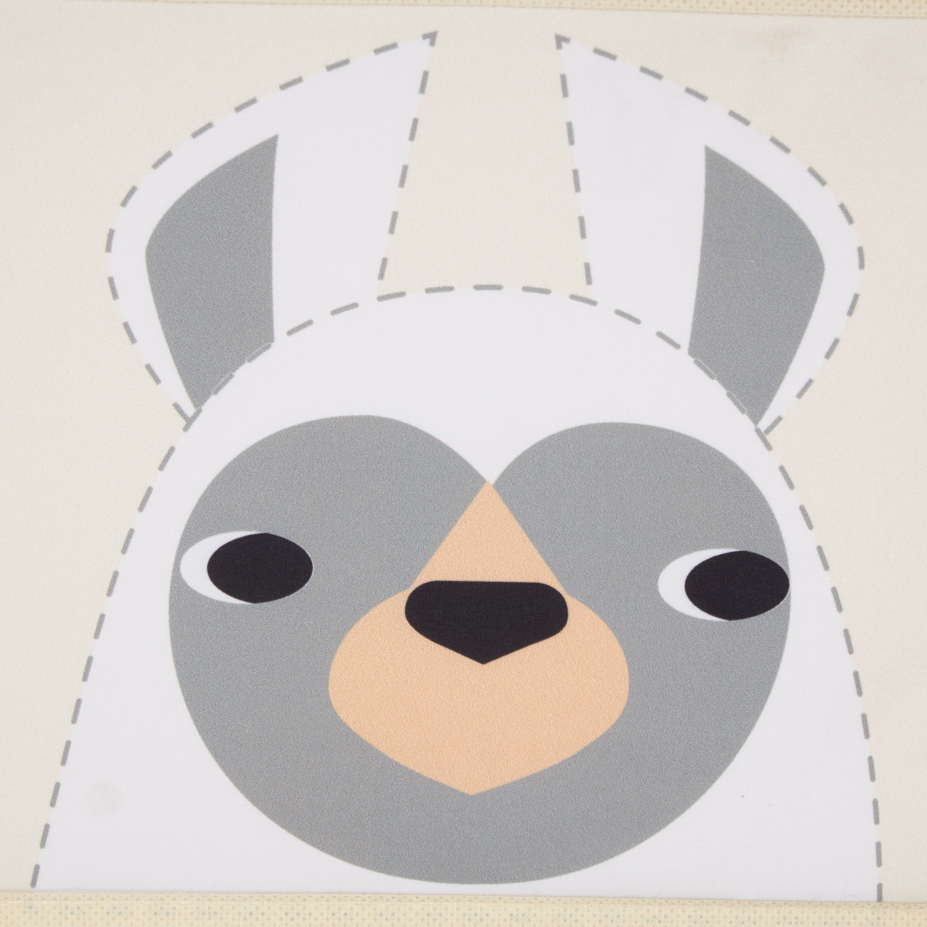 3 Sprouts Children's Nursery Room Wall Hanging Basket Storage Organizer, Llama