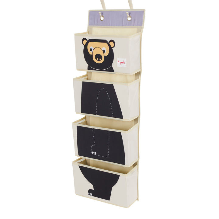 3 Sprouts Children's Nursery Room Wall Hanging Basket Organizer, Bear (Open Box)