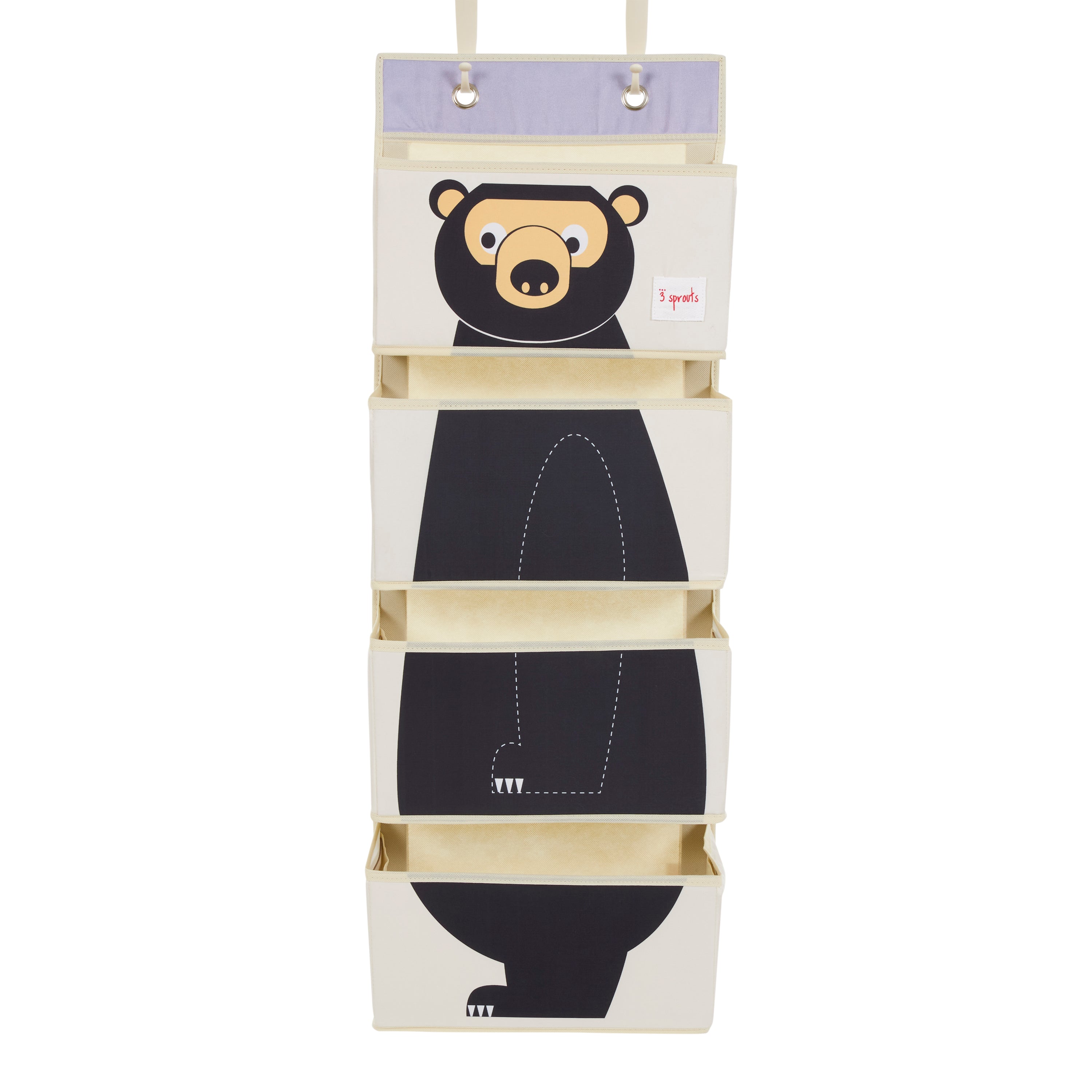 3 Sprouts Toy Chest Storage Bin & Wall Hanging Basket Storage Organizer, Bear