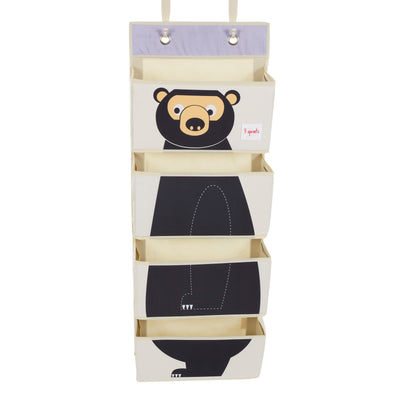 3 Sprouts Toy Chest Storage Bin & Wall Hanging Basket Storage Organizer, Bear