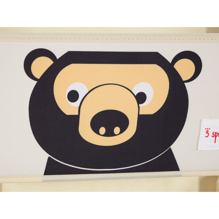 3 Sprouts Children's Nursery Room Wall Hanging Basket Organizer, Bear (Open Box)