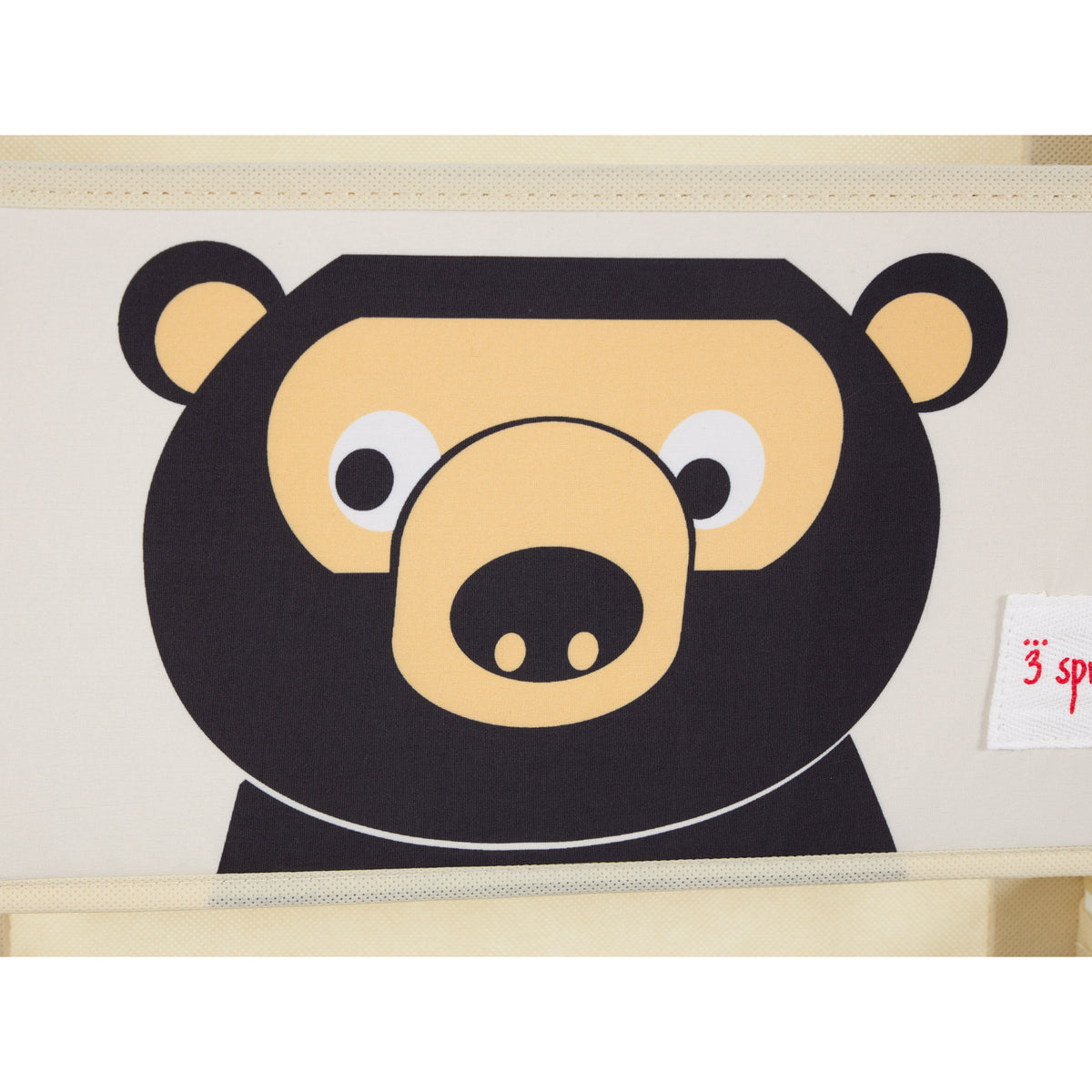 3 Sprouts Children's Nursery Room Wall Hanging Basket Storage Organizer, Bear
