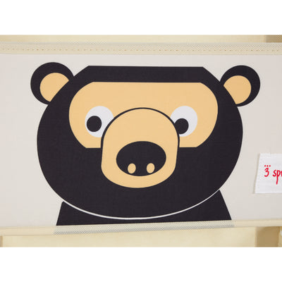 3 Sprouts Children's Nursery Room Wall Hanging Basket Storage Organizer, Bear