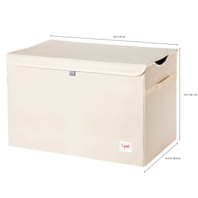 3 Sprouts Children's Nursery Room Soft Fabric Storage Trunk Toy Chest Box, Sloth - VMInnovations