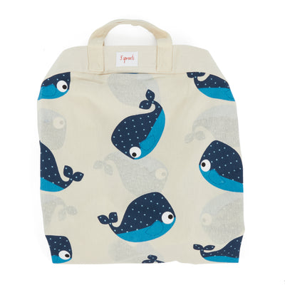 3 Sprouts Toy Chest, Diaper Caddy, & Toy Storage Bag/Play Mat, Blue Whale Print