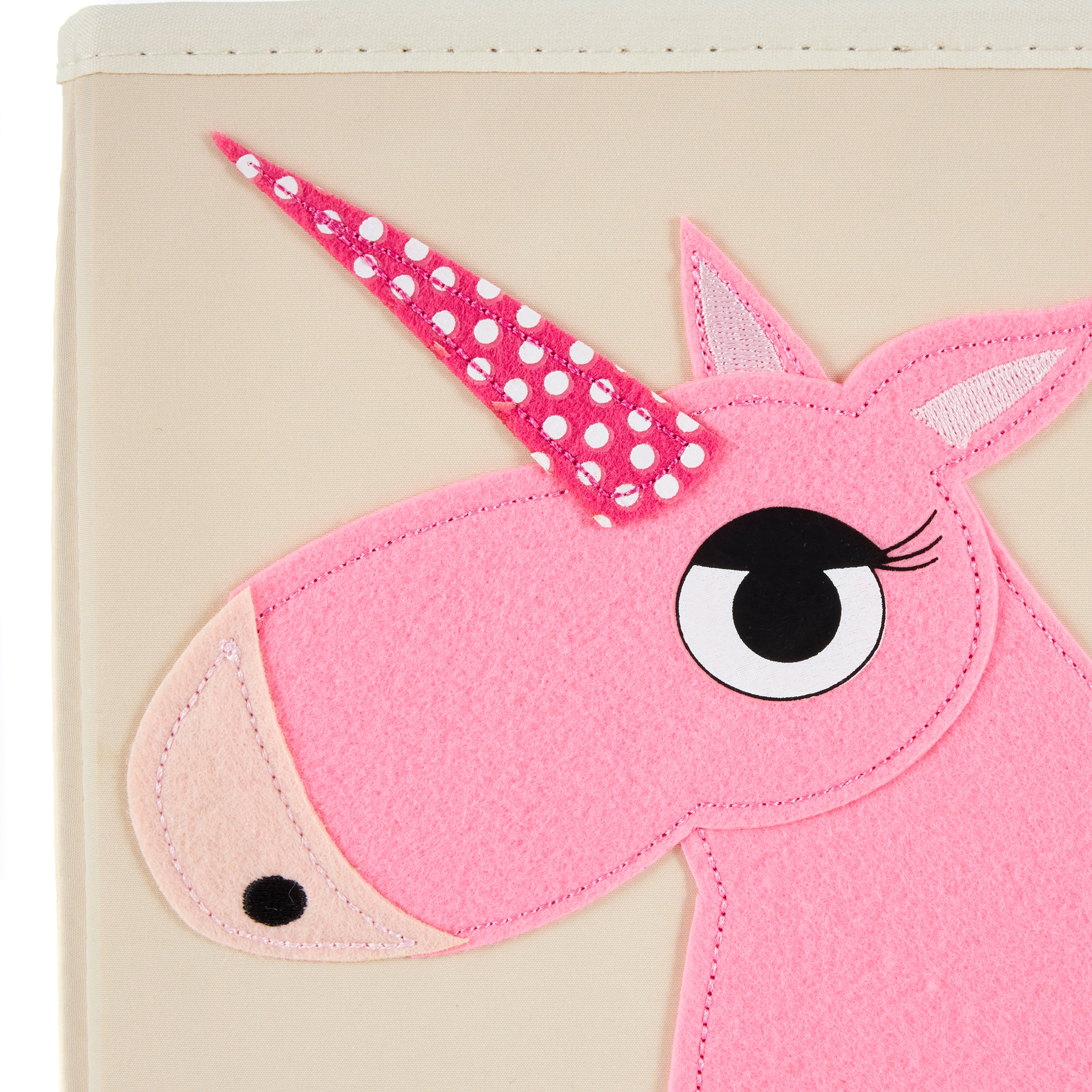 3 Sprouts Kids Children's Foldable Fabric Storage Cube Box, Pink Unicorn (Used) - VMInnovations