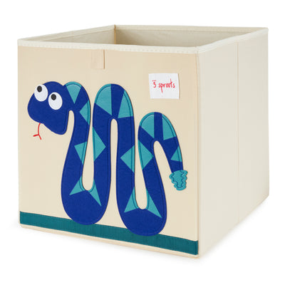 3 Sprouts Kids Felt Dragon Storage Cube Bin with Snake Fabric Storage Cube Bin - VMInnovations