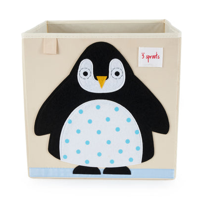 3 Sprouts Children's Fabric Storage Cube Bundle w/ Gorilla and Penguin (2 Pack)