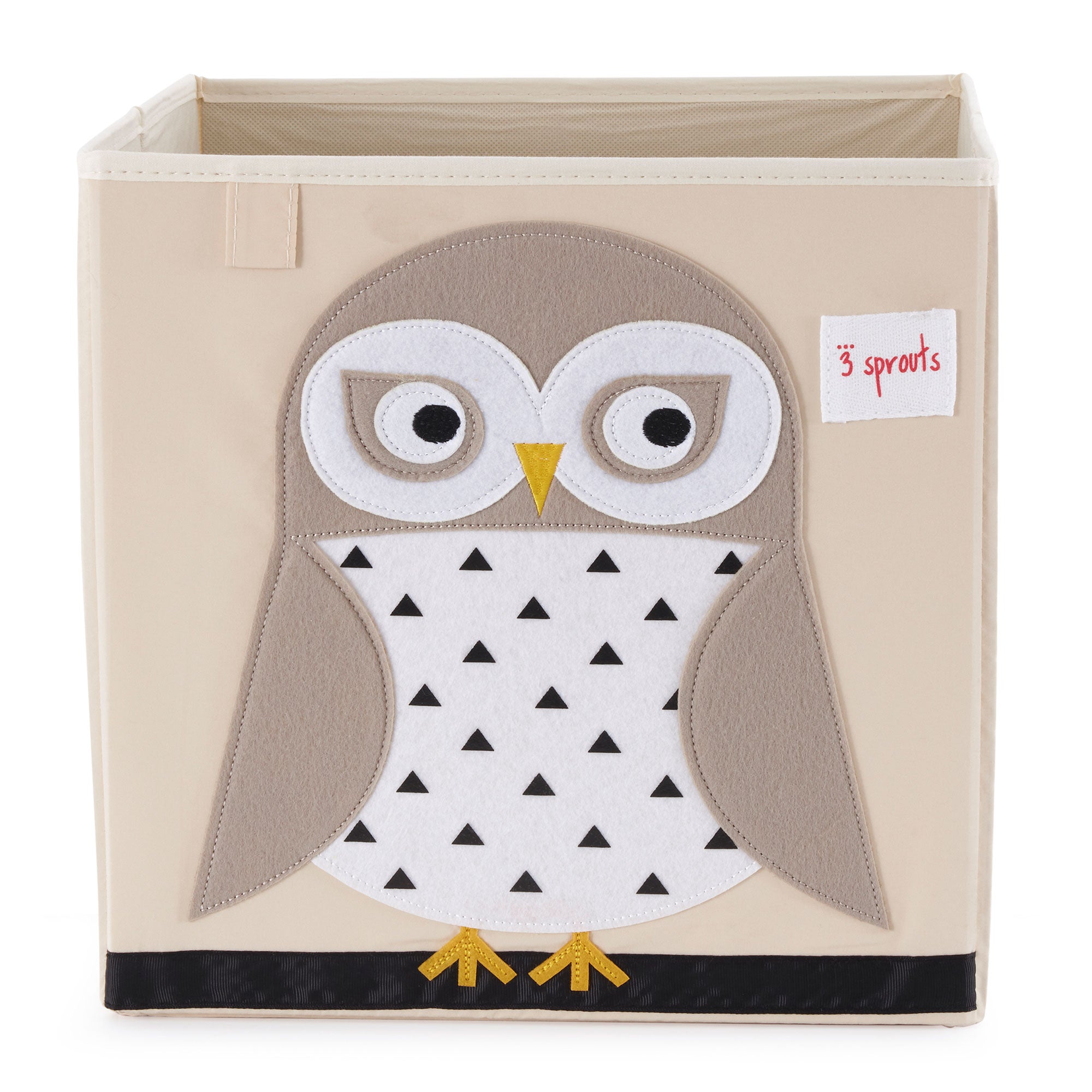 3 Sprouts Children's Fabric Storage Cube Bundle with Blue Cat and Friendly Owl - VMInnovations