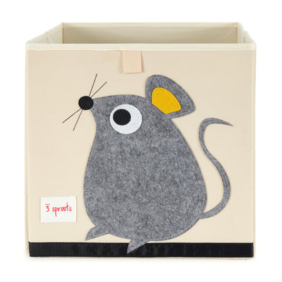 3 Sprouts Kids Felt Mouse Storage Cube Box Toy Bin w/ Penguin Storage Cube Bin