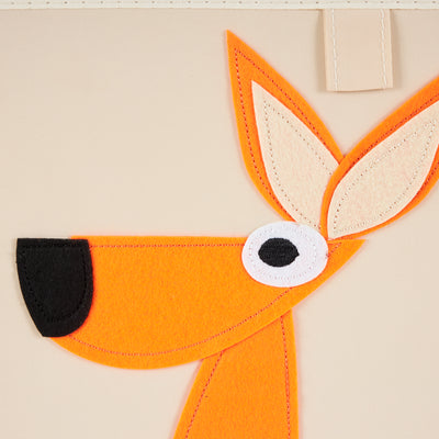 3 Sprouts Kid's Fabric Storage Cube Box Toy Bin, Kangaroo and Peacock (2 Pack)